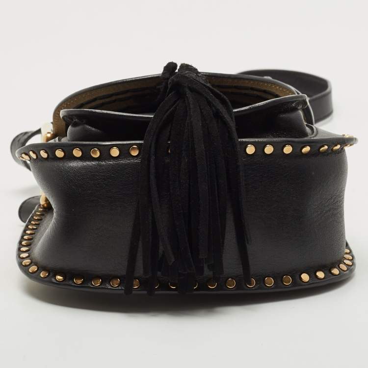 Pre Owned Chloe Black Leather Mini Hudson Shoulder Bag