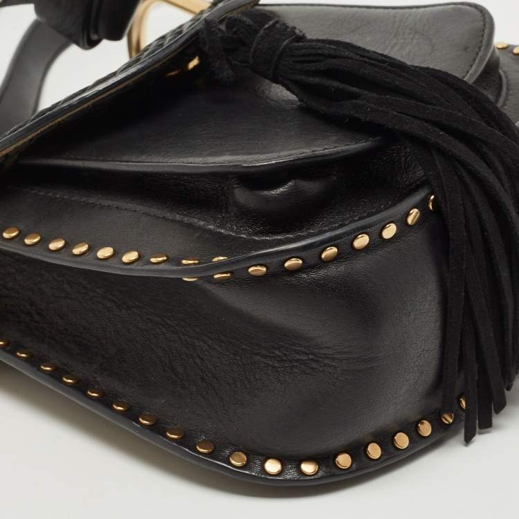 Pre Owned Chloe Black Leather Mini Hudson Shoulder Bag