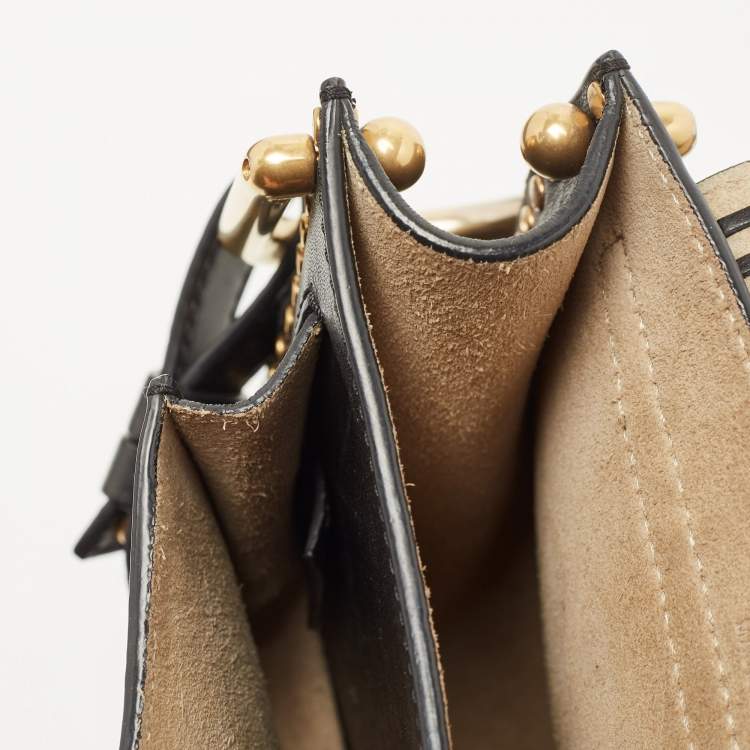 Pre Owned Chloe Black Leather Mini Hudson Shoulder Bag