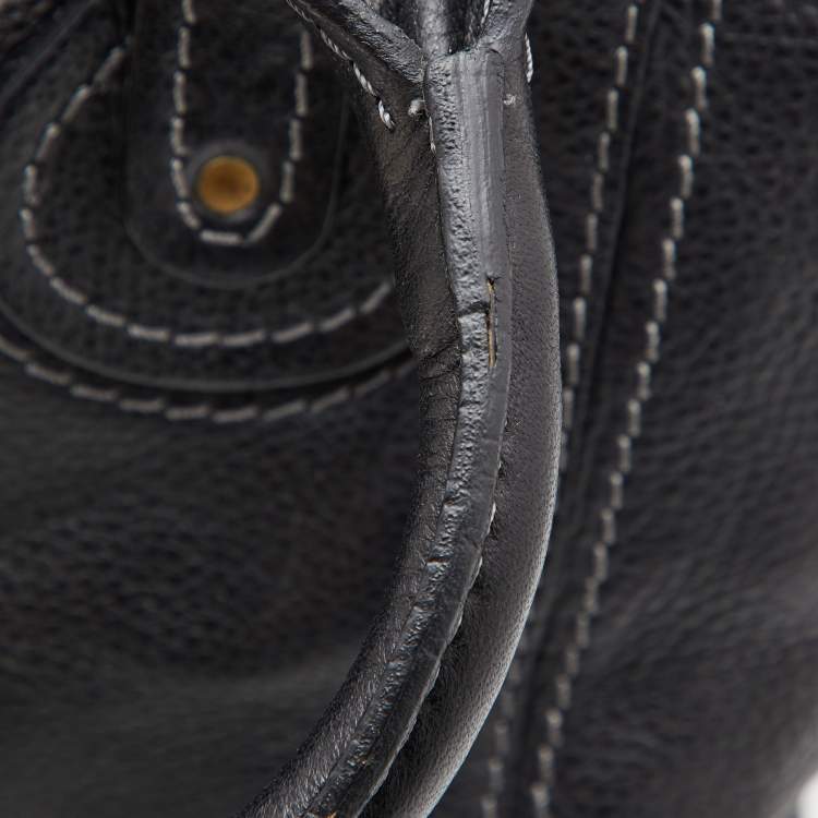 Pre Owned Chloe Black Studded Leather Paddington Tote