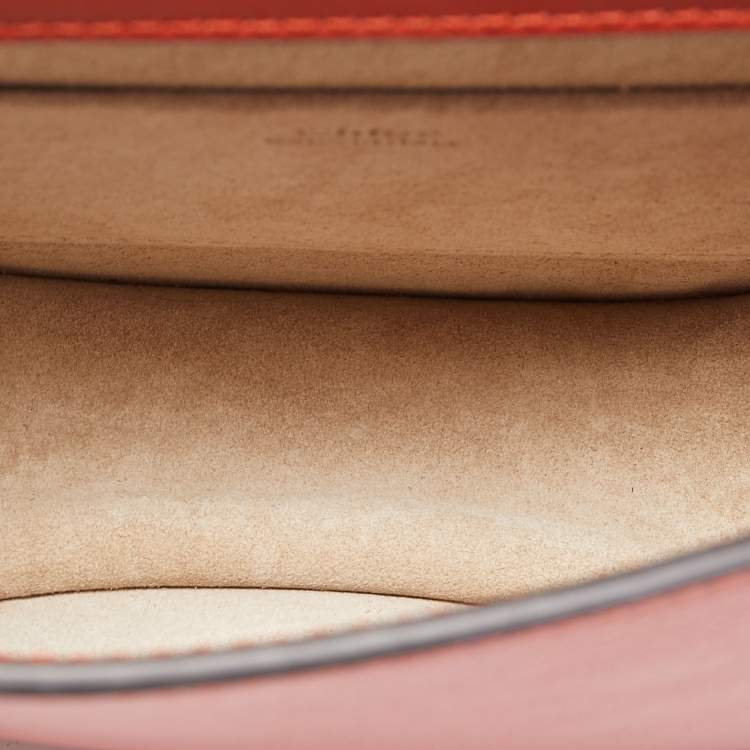 Pre Owned Chloe Brick Brown Leather Small Nile Bracelet Crossbody Bag