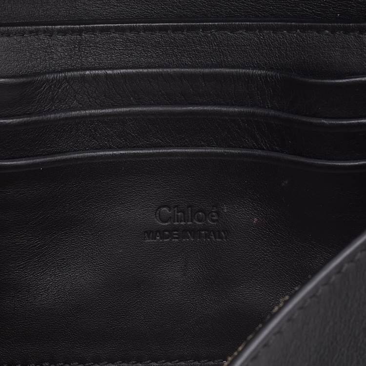 Pre Owned Chloe Black Leather and Suede Mini Faye Crossbody Bag