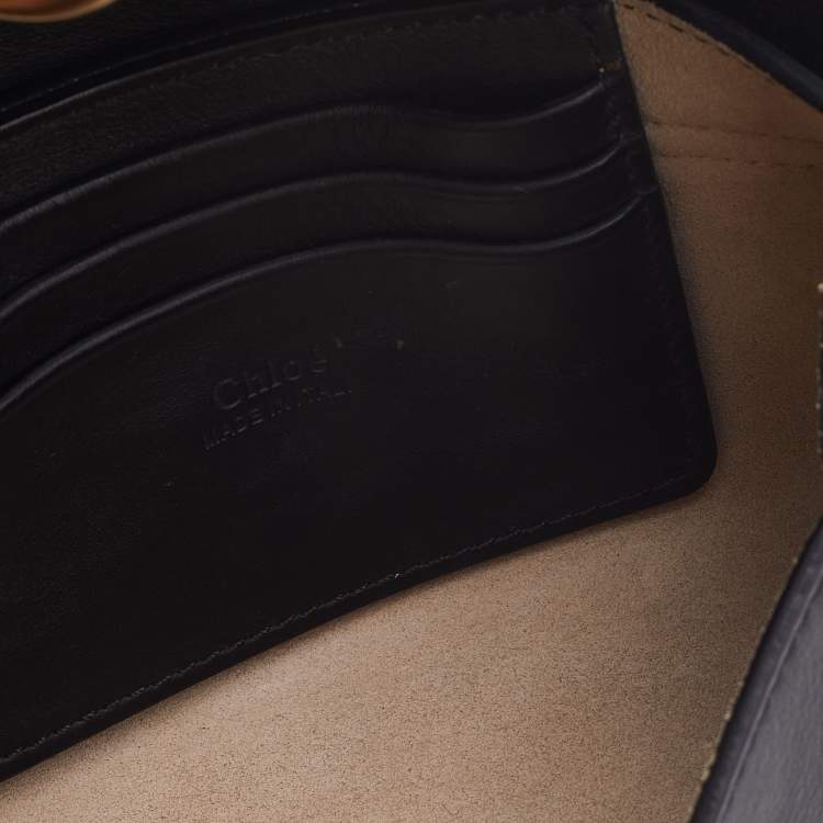 Pre Owned Chloe Black Leather and Suede Mini Faye Crossbody Bag