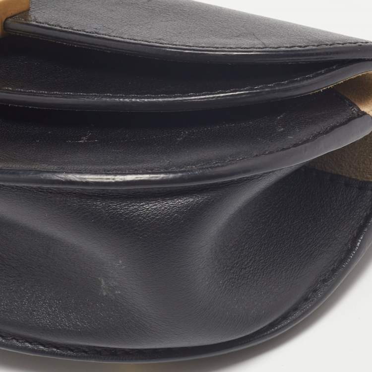 Pre Owned Chloe Black Leather Georgia Convertible Belt Bag