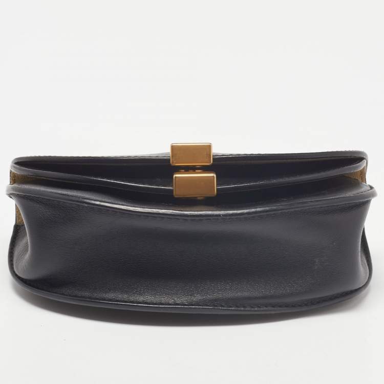 Pre Owned Chloe Black Leather Georgia Convertible Belt Bag