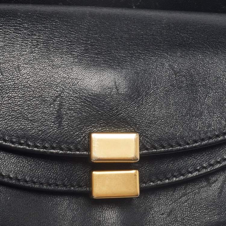 Pre Owned Chloe Black Leather Georgia Convertible Belt Bag