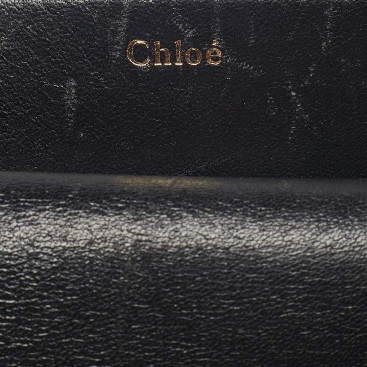 Pre Owned Chloe Black Leather Georgia Convertible Belt Bag