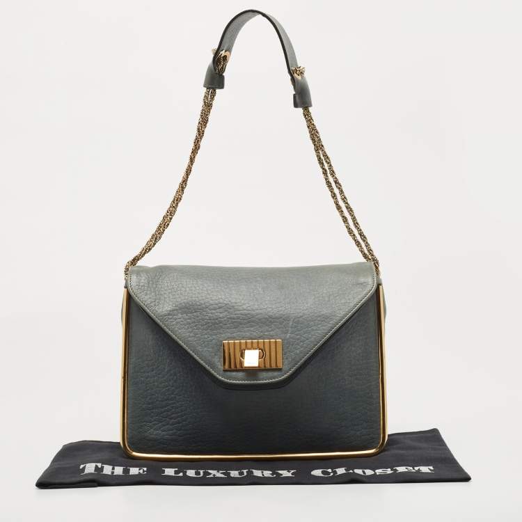 مملوكة مسبقًا Chloe Dusky Leather Medium Sally Shoulder Bag