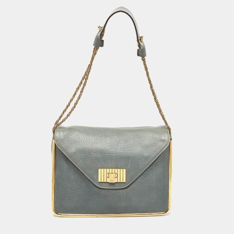 مملوكة مسبقًا Chloe Dusky Leather Medium Sally Shoulder Bag
