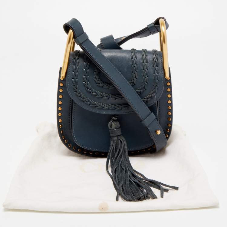 مملوكة مسبقًا Chloe Dusky Blue Leather Mini Hudson Shoulder Bag