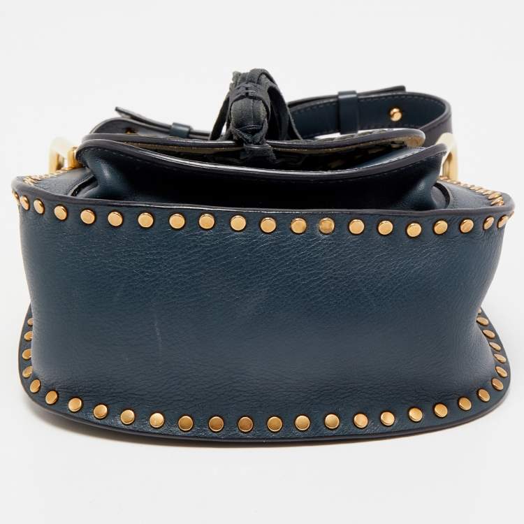 مملوكة مسبقًا Chloe Dusky Blue Leather Mini Hudson Shoulder Bag