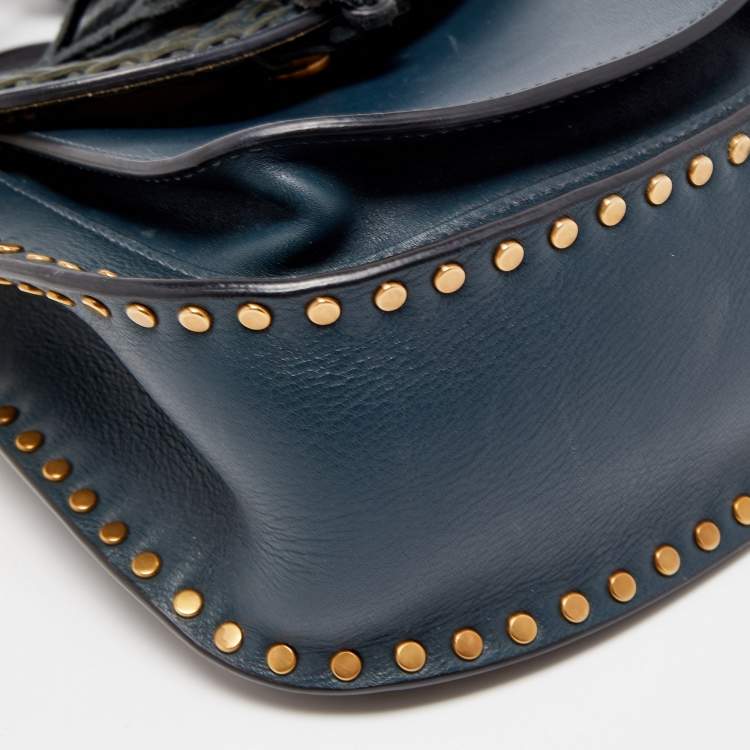 مملوكة مسبقًا Chloe Dusky Blue Leather Mini Hudson Shoulder Bag