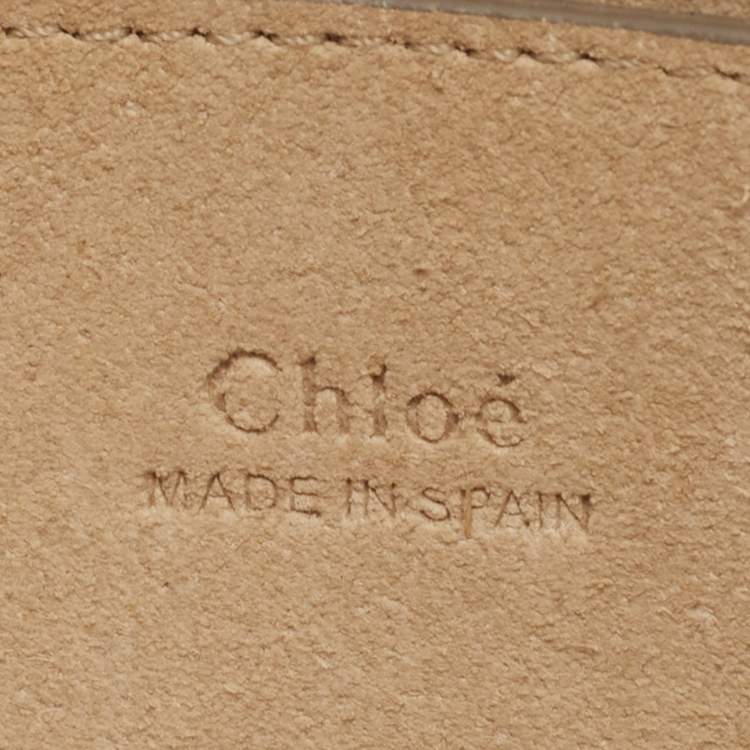 Pre Owned Chloe Brown/Tan Leather and Suede Small Faye Shoulder Bag