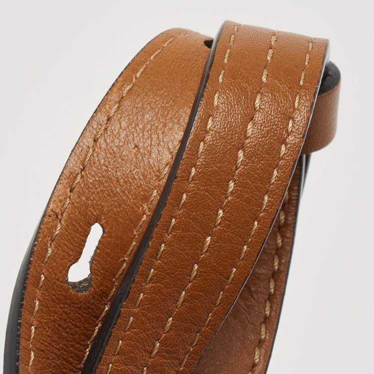 Pre Owned Chloe Brown/Tan Leather and Suede Small Faye Shoulder Bag