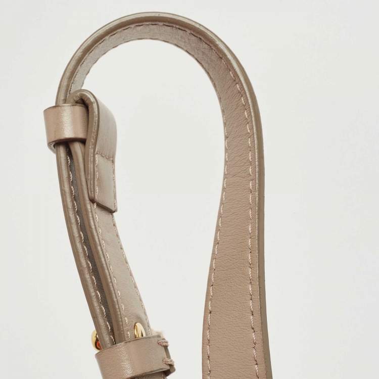 Pre Owned Chloe Grey Leather Mini C Top Handle Bag