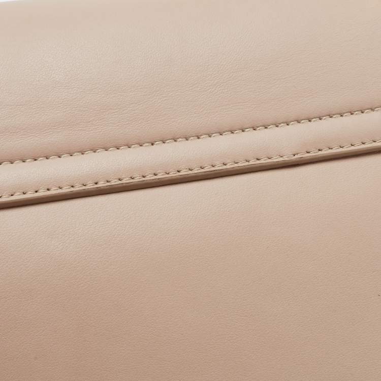 Pre Owned Chloe Beige/Gold Leather Medium Drew Shoulder Bag