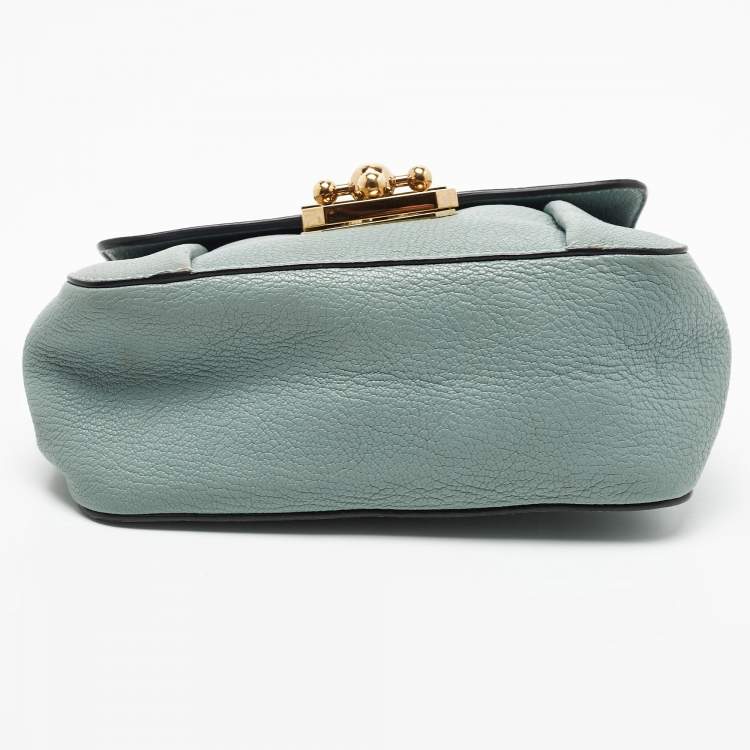 مملوكة مسبقًا Chloe Light Blue Leather Small Elsie Shoulder Bag