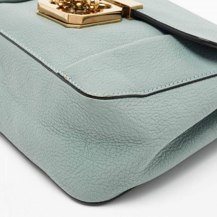 مملوكة مسبقًا Chloe Light Blue Leather Small Elsie Shoulder Bag