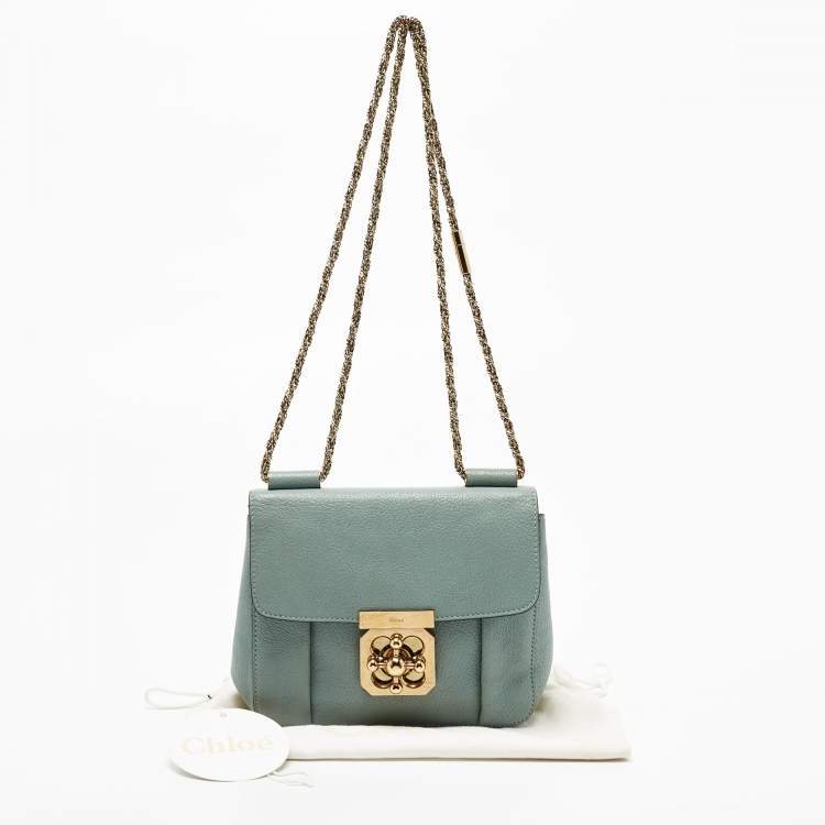 مملوكة مسبقًا Chloe Light Blue Leather Small Elsie Shoulder Bag