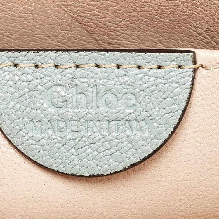 مملوكة مسبقًا Chloe Light Blue Leather Small Elsie Shoulder Bag