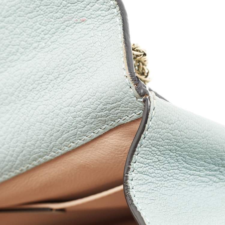 مملوكة مسبقًا Chloe Light Blue Leather Small Elsie Shoulder Bag