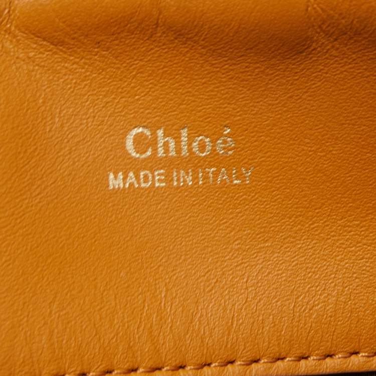 Pre Owned Chloe Tan/Grey Leather Large Baylee Tote