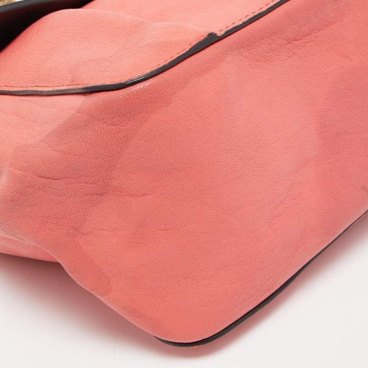 مملوكة مسبقًا Chloe Coral Orange Leather Medium Elsie Shoulder Bag