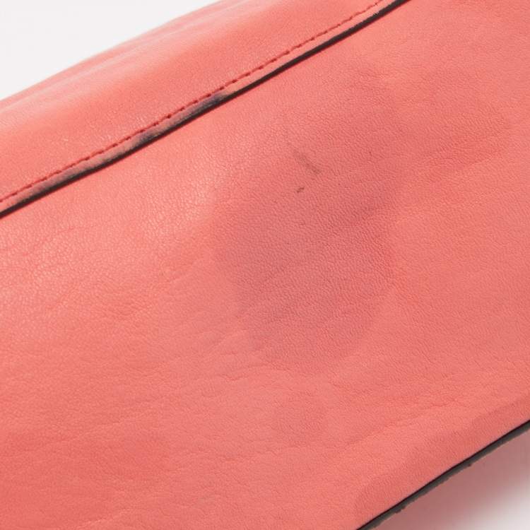 مملوكة مسبقًا Chloe Coral Orange Leather Medium Elsie Shoulder Bag