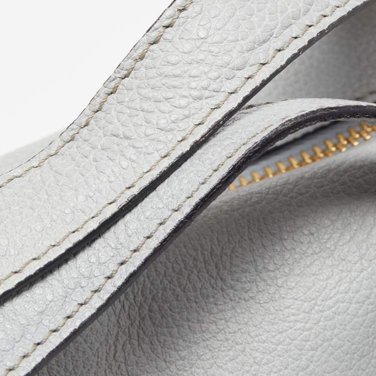 Pre Owned Chloe Light Blue Leather Medium Paraty Satchel