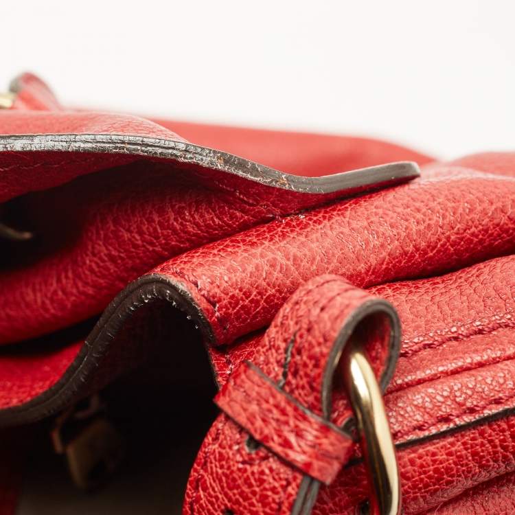مملوكة مسبقًا Chloé Red Leather Large Elsie Shoulder Bag