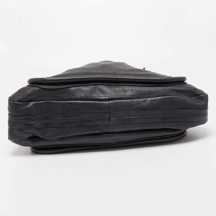 مملوكة مسبقًا Chloe Black Leather Large Paraty Shoulder Bag