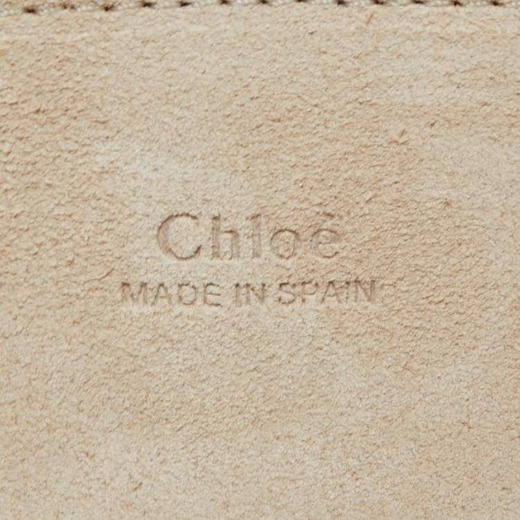 Pre Owned Chloe Burgundy Leather and Suede Mini Faye Crossbody Bag