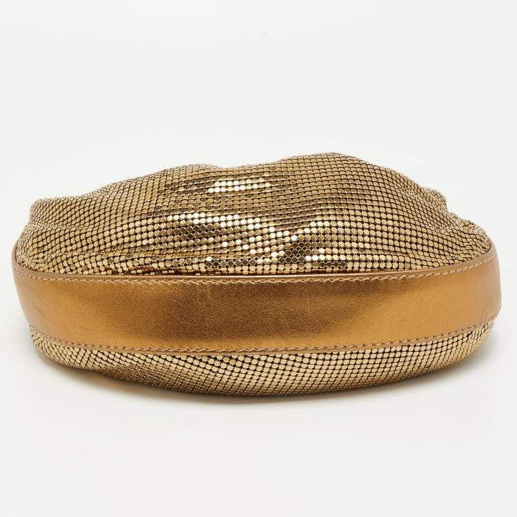 Pre Owned Chloe Gold Leather and Chainmail Mini Hobo
