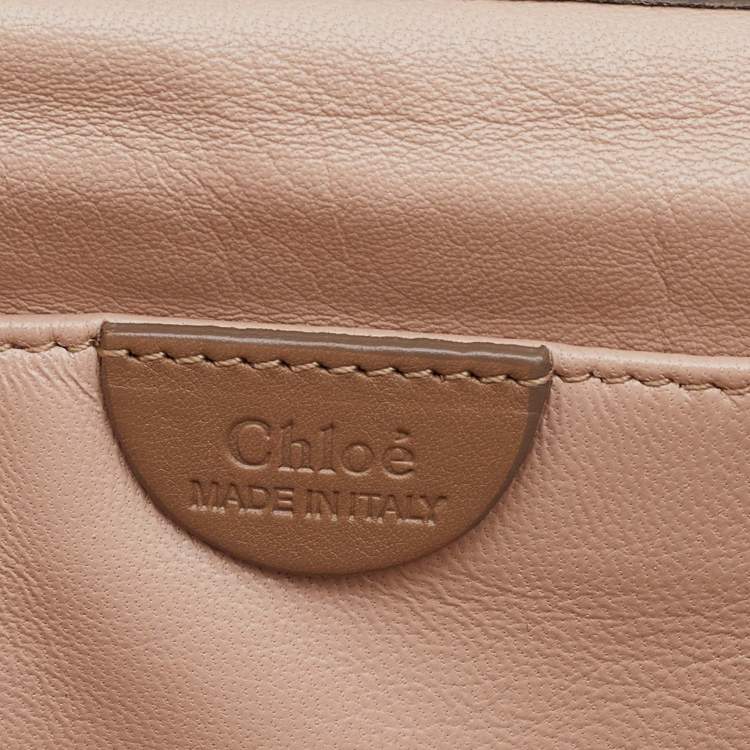 مملوكة مسبقًا Chloé Gold Python Medium Elsie Shoulder Bag