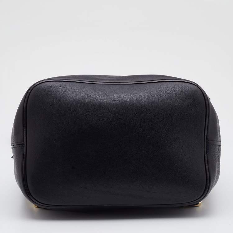 Pre Owned Chloe Black Leather and Suede Medium Faye Backpack