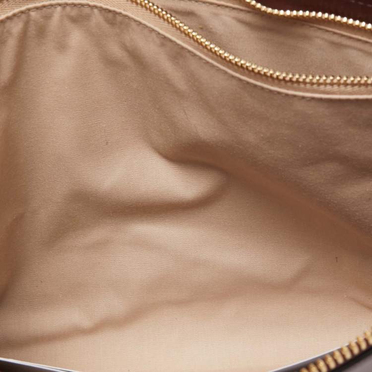 Pre Owned Chloe Burgundy Leather Alphabet Flat Pouch