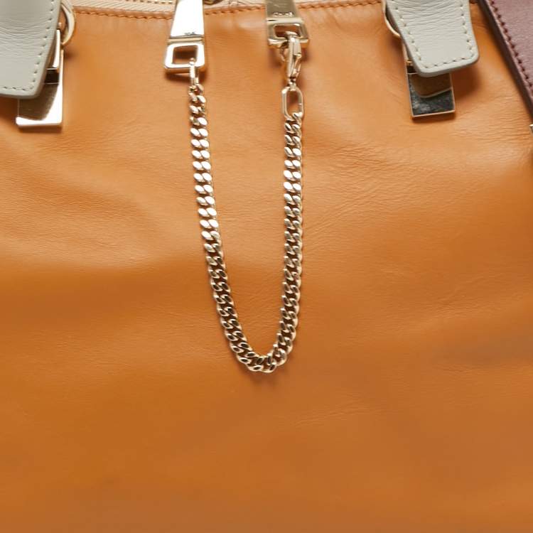Pre Owned Chloe Tan/Brown Leather Medium Baylee Tote