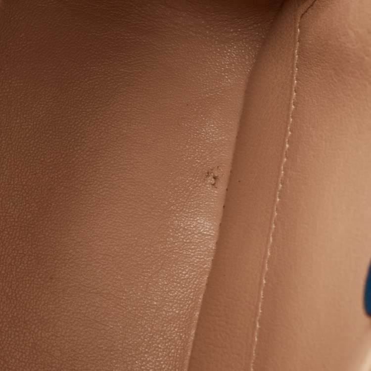 Pre Owned Chloe Blue Leather Small Elsie Shoulder Bag