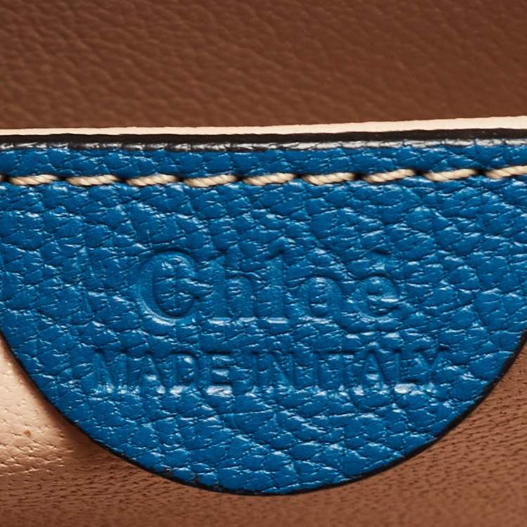 Pre Owned Chloe Blue Leather Small Elsie Shoulder Bag