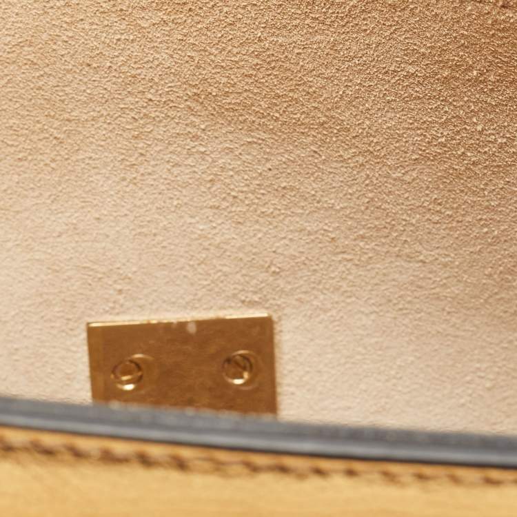 Pre Owned Chloe Metallic Gold Leather Medium Drew Shoulder Bag