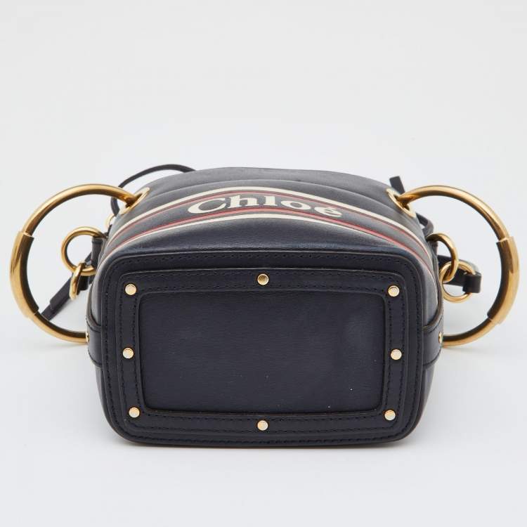 Pre Owned Chloe Tri Color Leather Mini Roy Bucket Bag