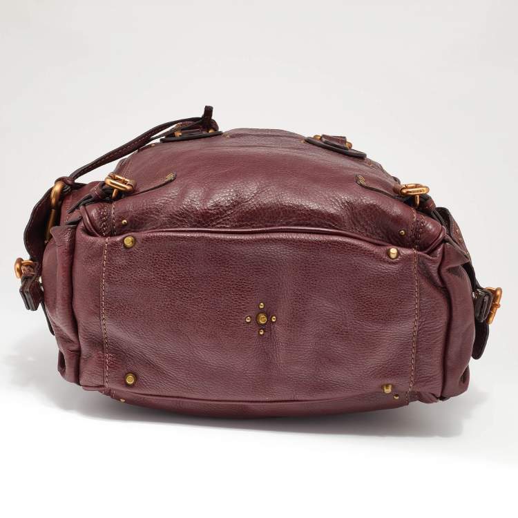 Pre Owned Chloé Burgundy Leather Paddington Satchel