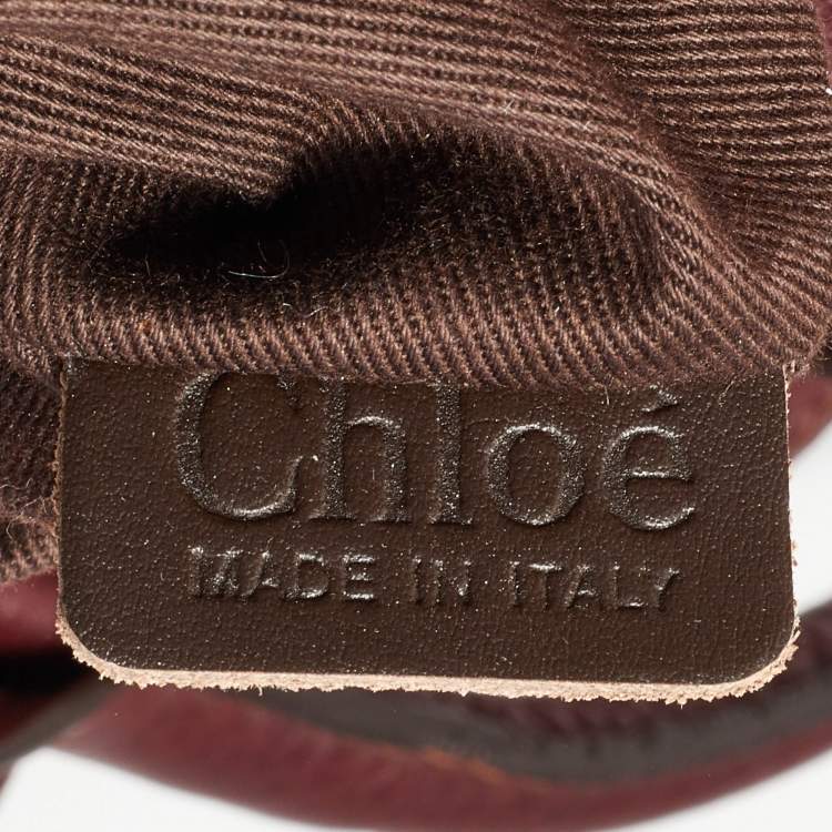 Pre Owned Chloé Burgundy Leather Paddington Satchel
