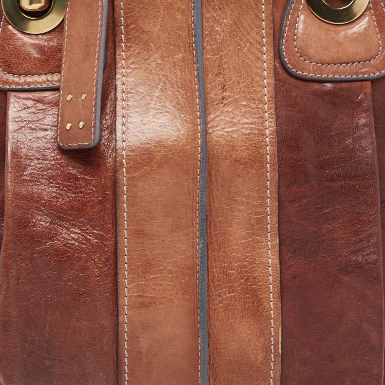Pre Owned Chloe Brown Leather Heloise Hobo
