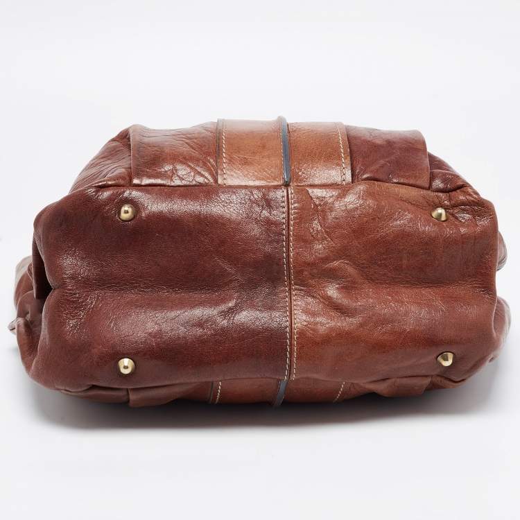 Pre Owned Chloe Brown Leather Heloise Hobo
