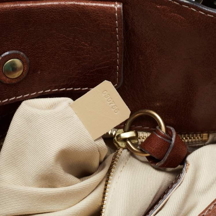 Pre Owned Chloe Brown Leather Heloise Hobo