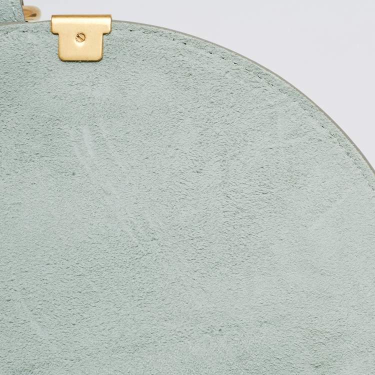 مملوكة مسبقًا Chloe Airy Green Suede and Leather Small Marcie Saddle Bag