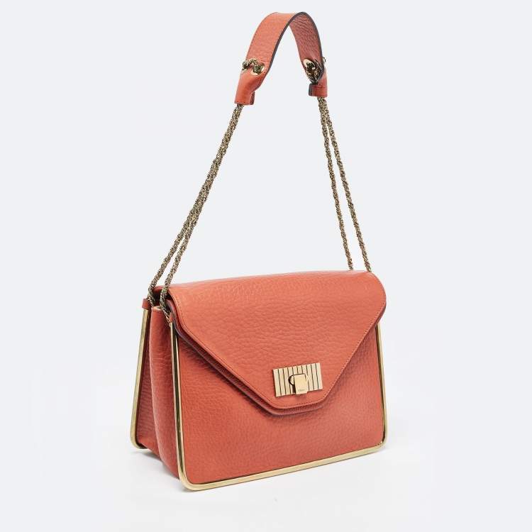 مملوكة مسبقًا Chloe Brown Leather Medium Sally Shoulder Bag
