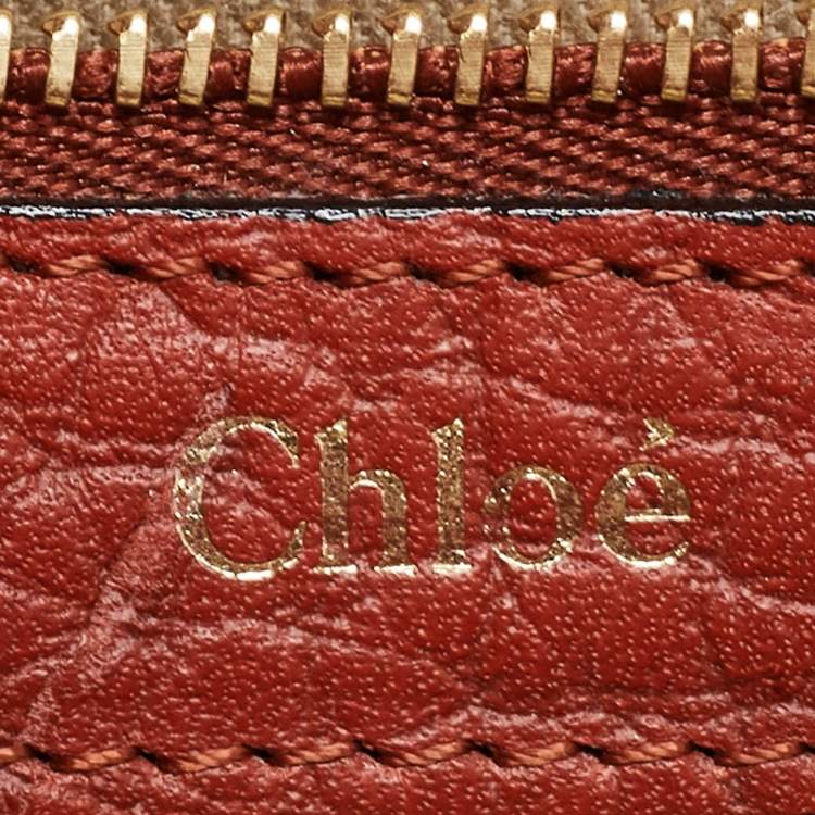 مملوكة مسبقًا Chloe Brown Leather Medium Sally Shoulder Bag