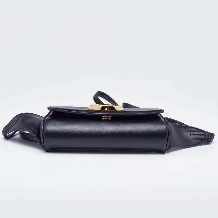 Pre Owned Chloe Black Leather and Suede C Belt Bag             